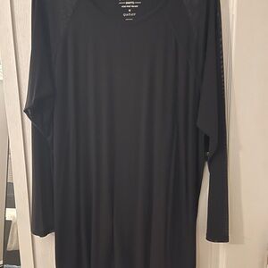 Torrid Classic Black Mesh sleeve Long Sleeve Top. Size 4X NWT